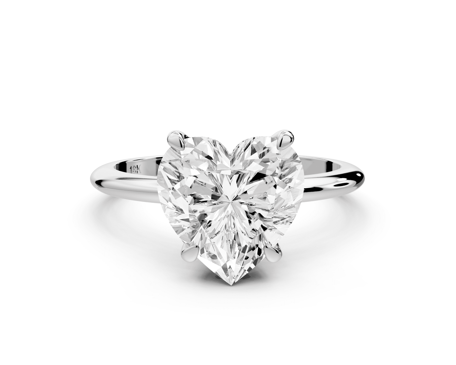 Odessa - 3ct platinum heart Knife Edge Solitaire Engagement Ring - Mr. Alex Jewelry