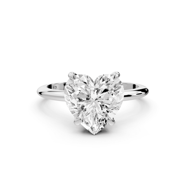 Odessa - 3ct platinum heart Knife Edge Solitaire Engagement Ring - Mr. Alex Jewelry