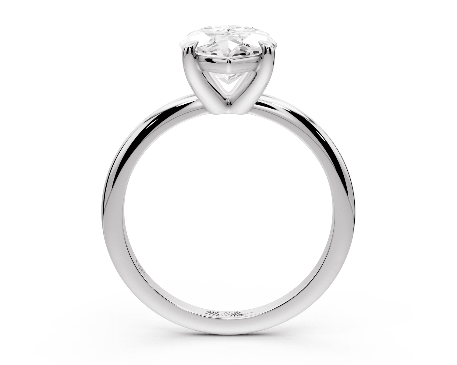 Odessa - 3ct platinum marquise Knife Edge Solitaire Engagement Ring - Mr. Alex Jewelry