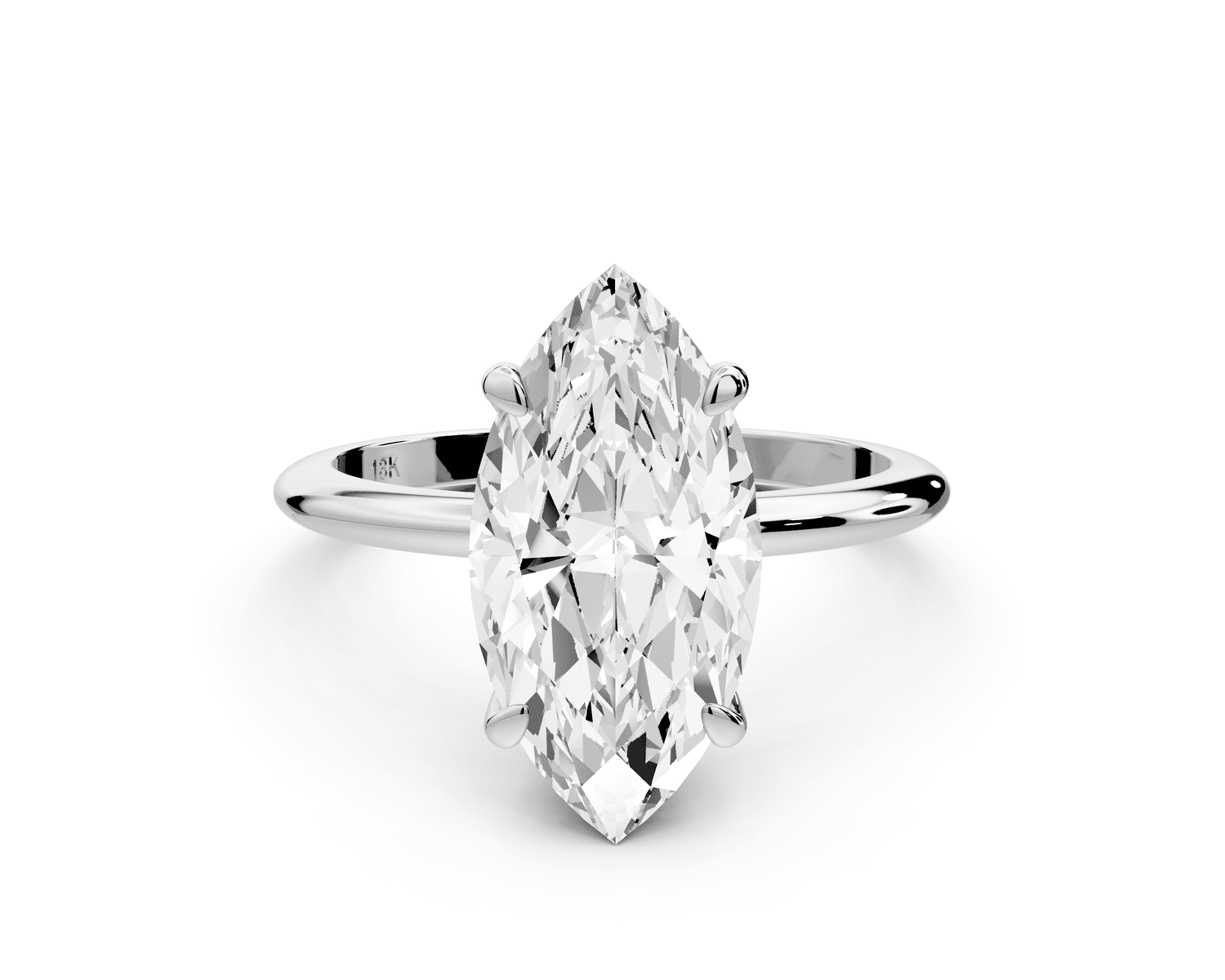 Odessa - 3ct platinum marquise Knife Edge Solitaire Engagement Ring - Mr. Alex Jewelry