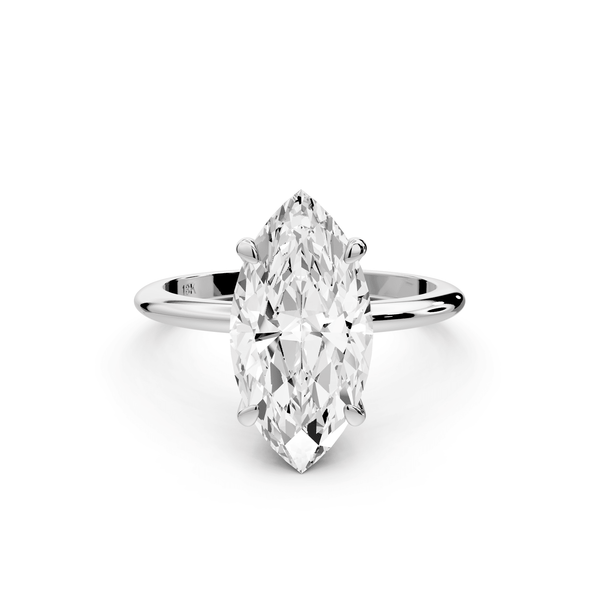 Odessa - 3ct platinum marquise Knife Edge Solitaire Engagement Ring - Mr. Alex Jewelry