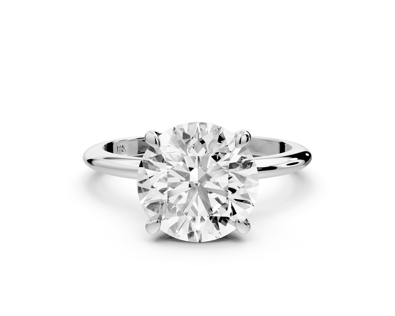 Odessa - 3ct platinum round Knife Edge Solitaire Engagement Ring - Mr. Alex Jewelry
