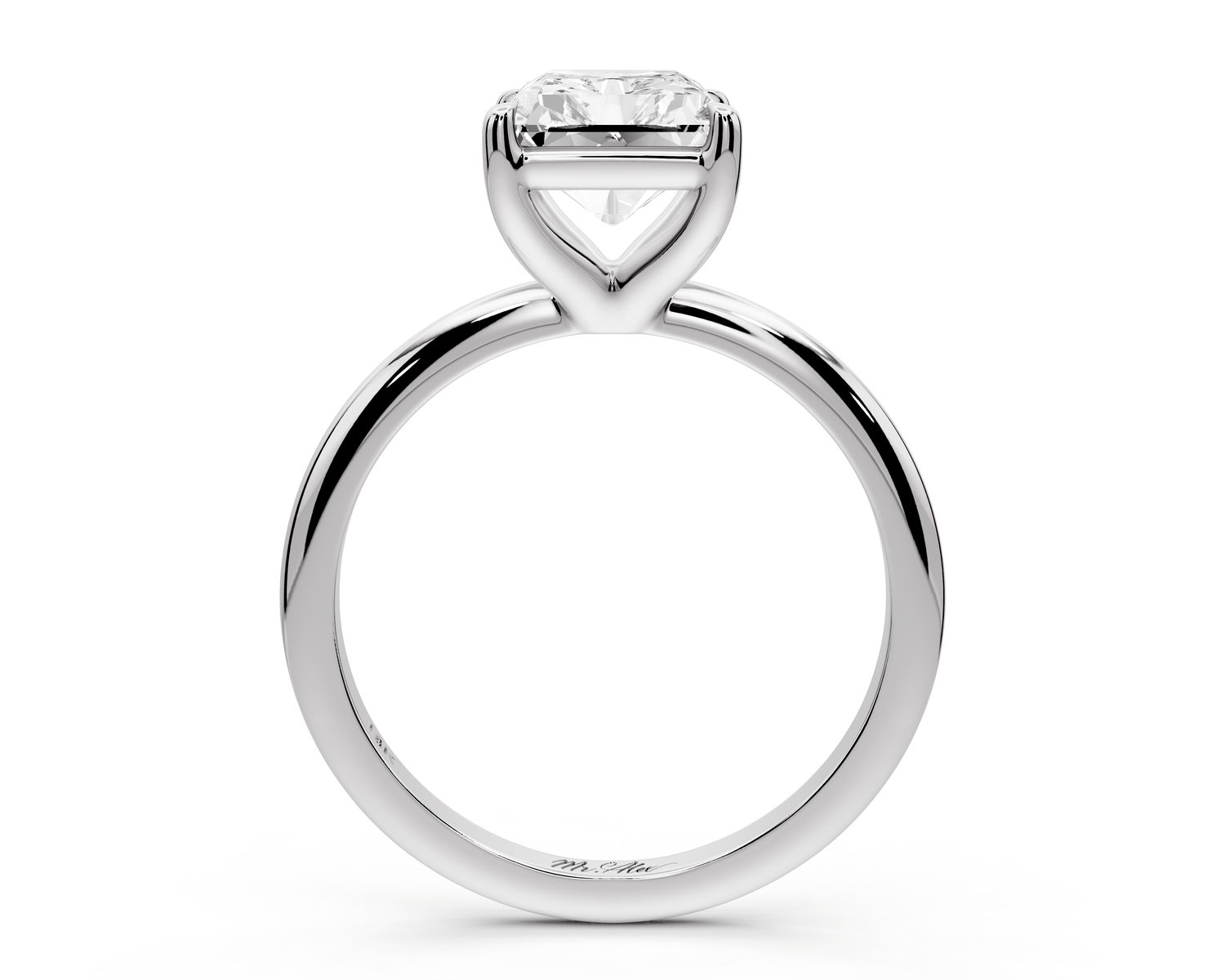 Odessa - 3ct radiant Engagement Ring 18k white gold - Mr. Alex Jewelry