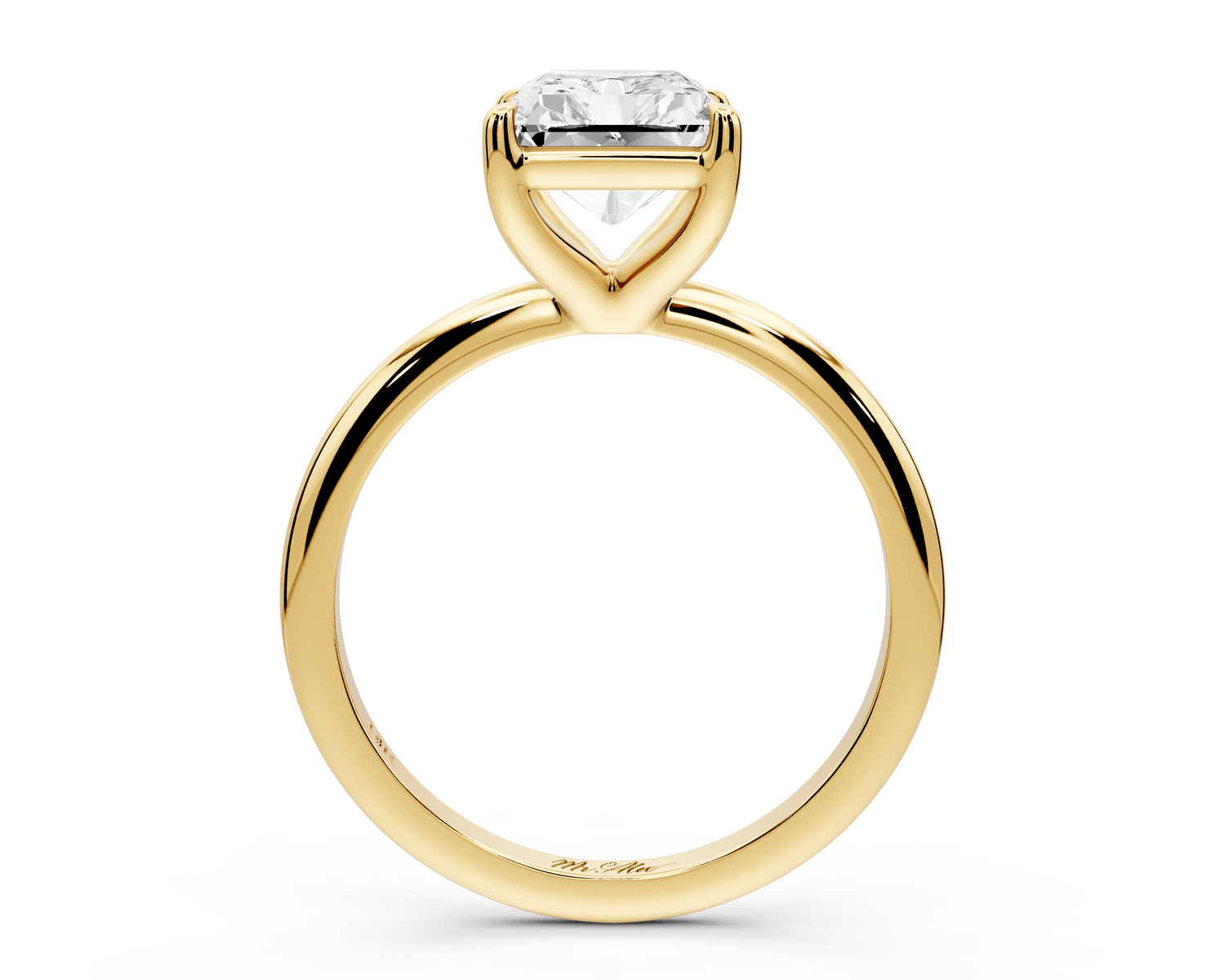 Odessa - 3ct radiant Engagement Ring 18k yellow gold - Mr. Alex Jewelry