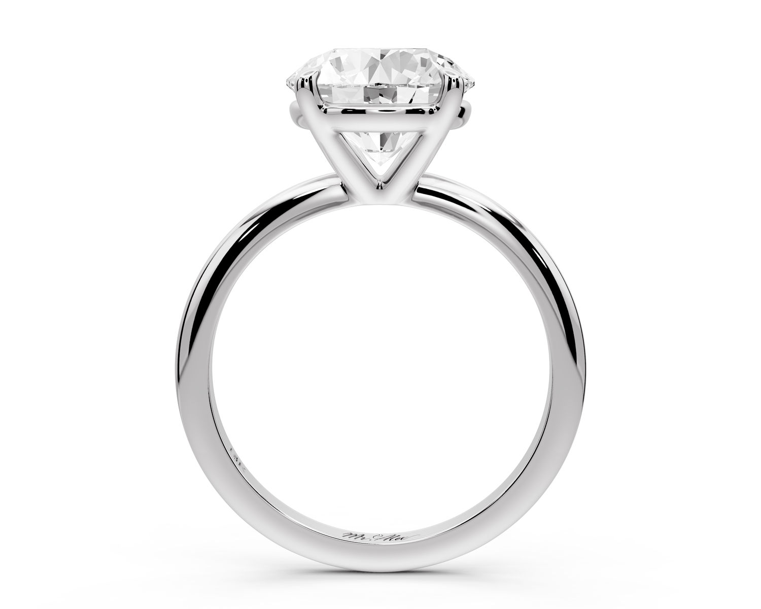 Odessa - 3ct round Engagement Ring 18k white gold - Mr. Alex Jewelry