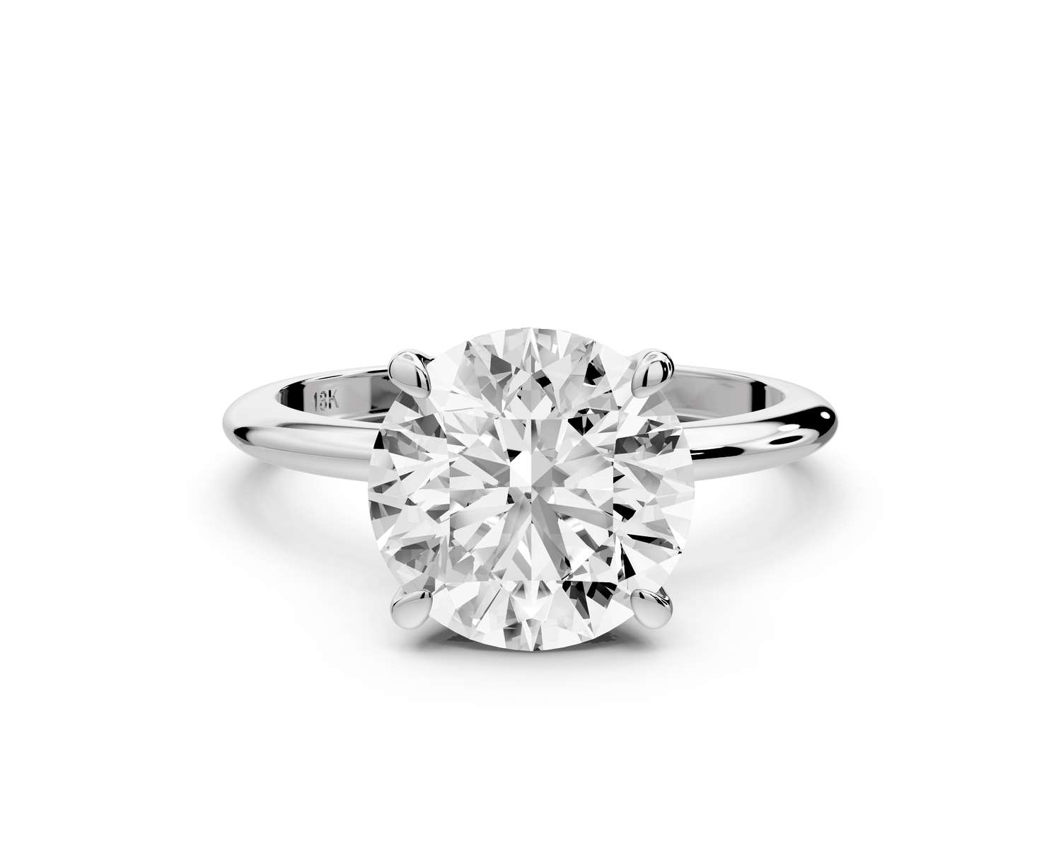 Odessa - 3ct round Engagement Ring 18k white gold - Mr. Alex Jewelry