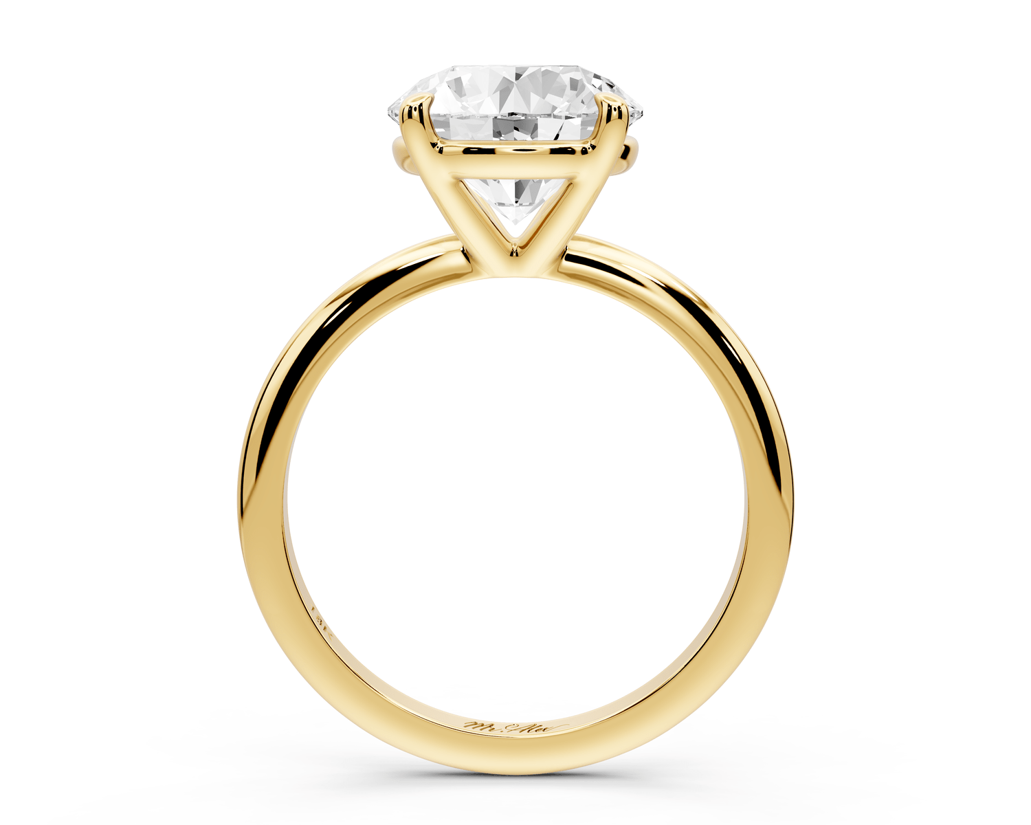 Odessa - 3ct round Engagement Ring 18k yellow gold - Mr. Alex Jewelry
