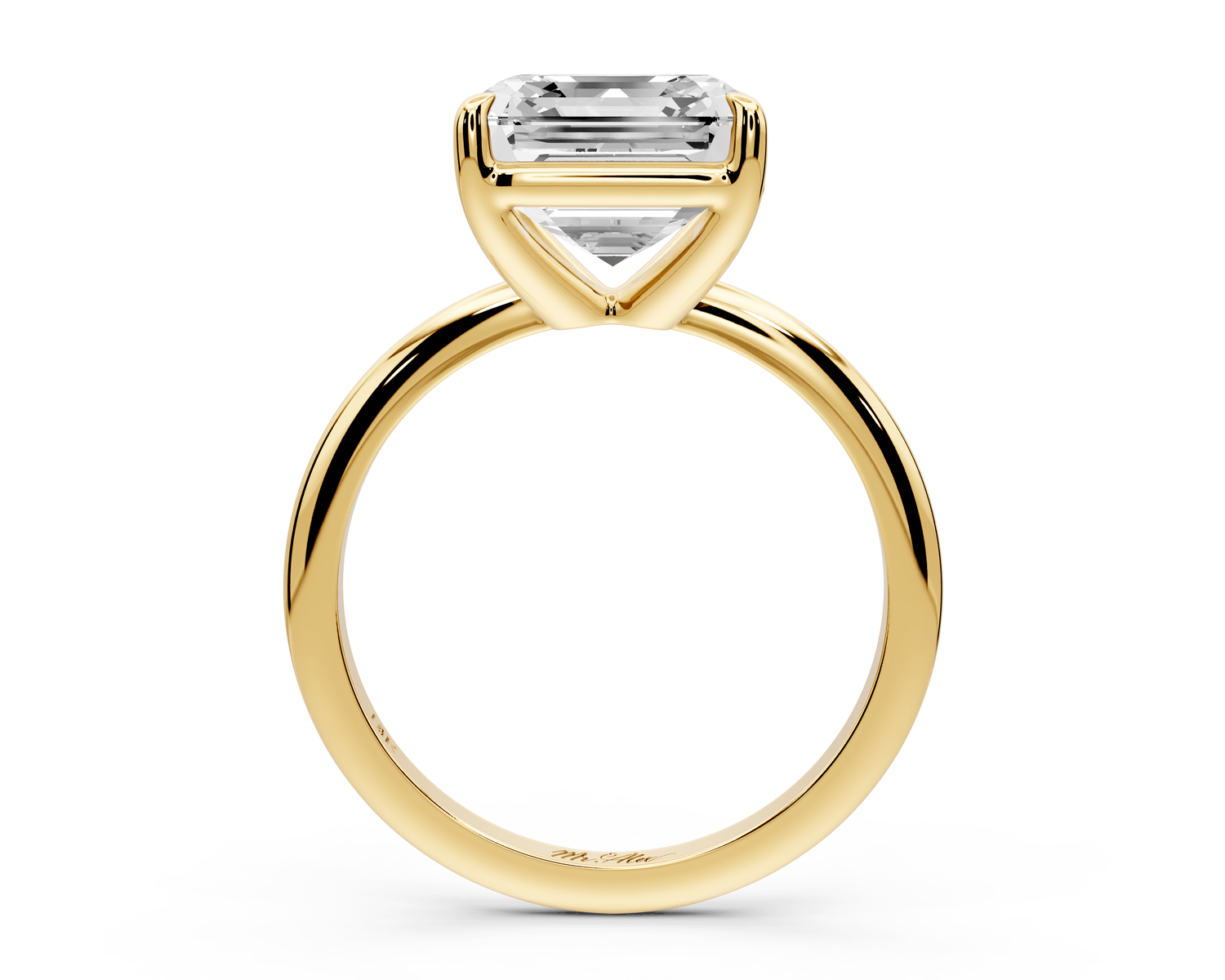 Odessa - 4ct asscher Engagement Ring 18k yellow gold - Mr. Alex Jewelry