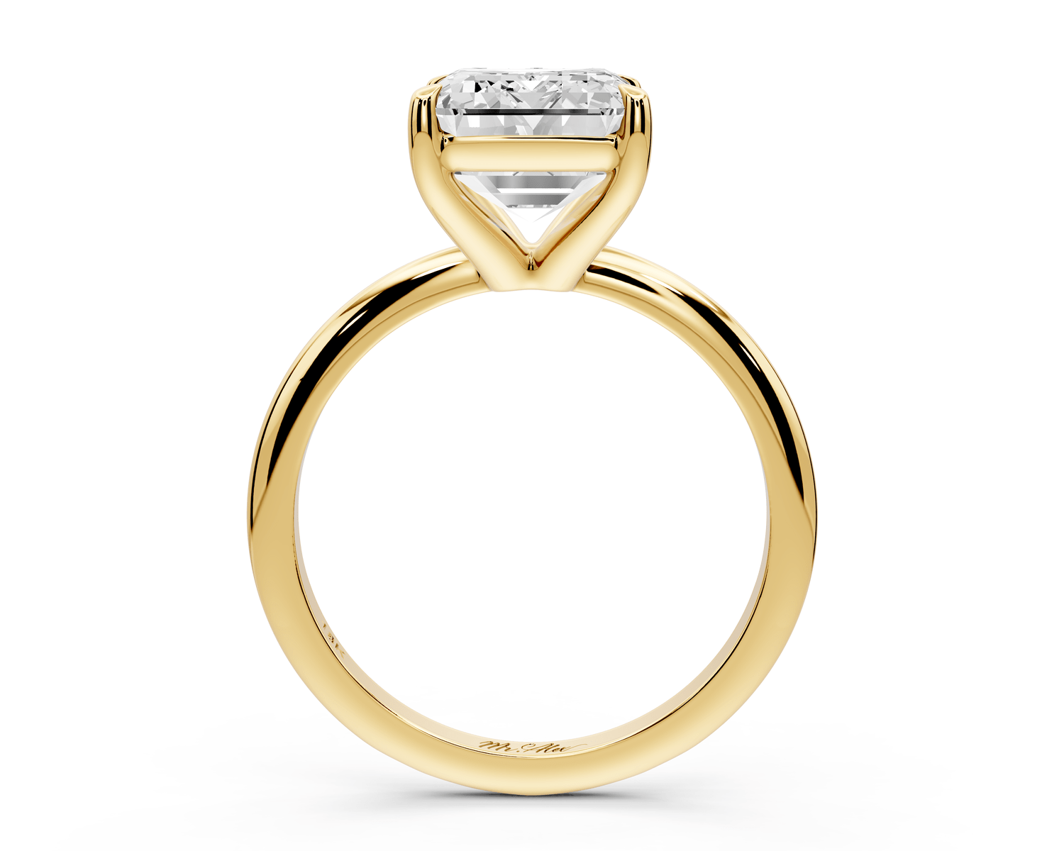 Odessa - 4ct emerald Engagement Ring 18k yellow gold - Mr. Alex Jewelry