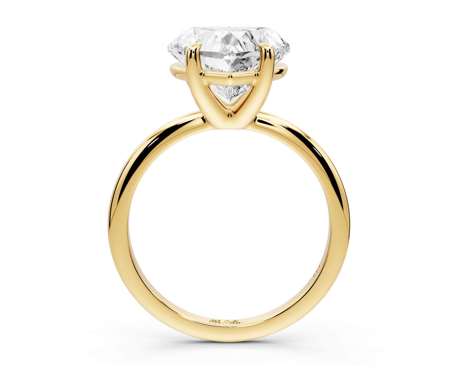 Odessa - 4ct heart Engagement Ring 18k yellow gold - Mr. Alex Jewelry