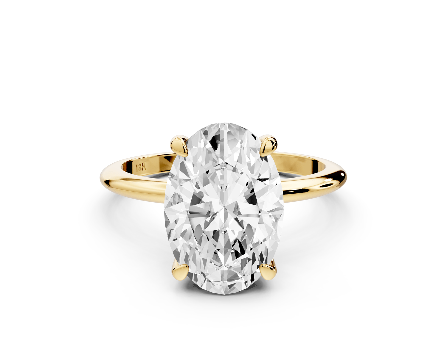 Odessa - 4ct oval Engagement Ring 18k yellow gold - Mr. Alex Jewelry