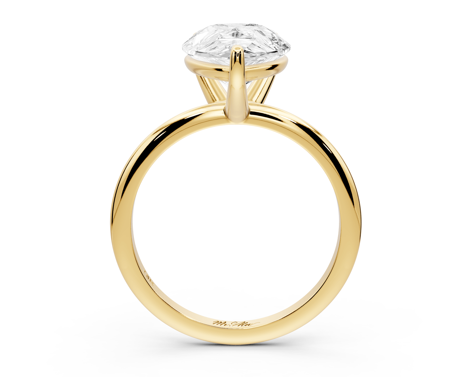 Odessa - 4ct pear Engagement Ring 18k yellow gold - Mr. Alex Jewelry