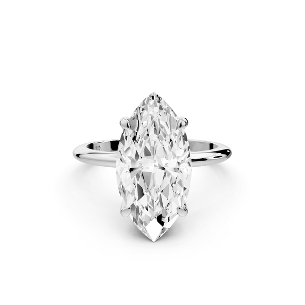 Odessa - 4ct platinum marquise Knife Edge Solitaire Engagement Ring - Mr. Alex Jewelry
