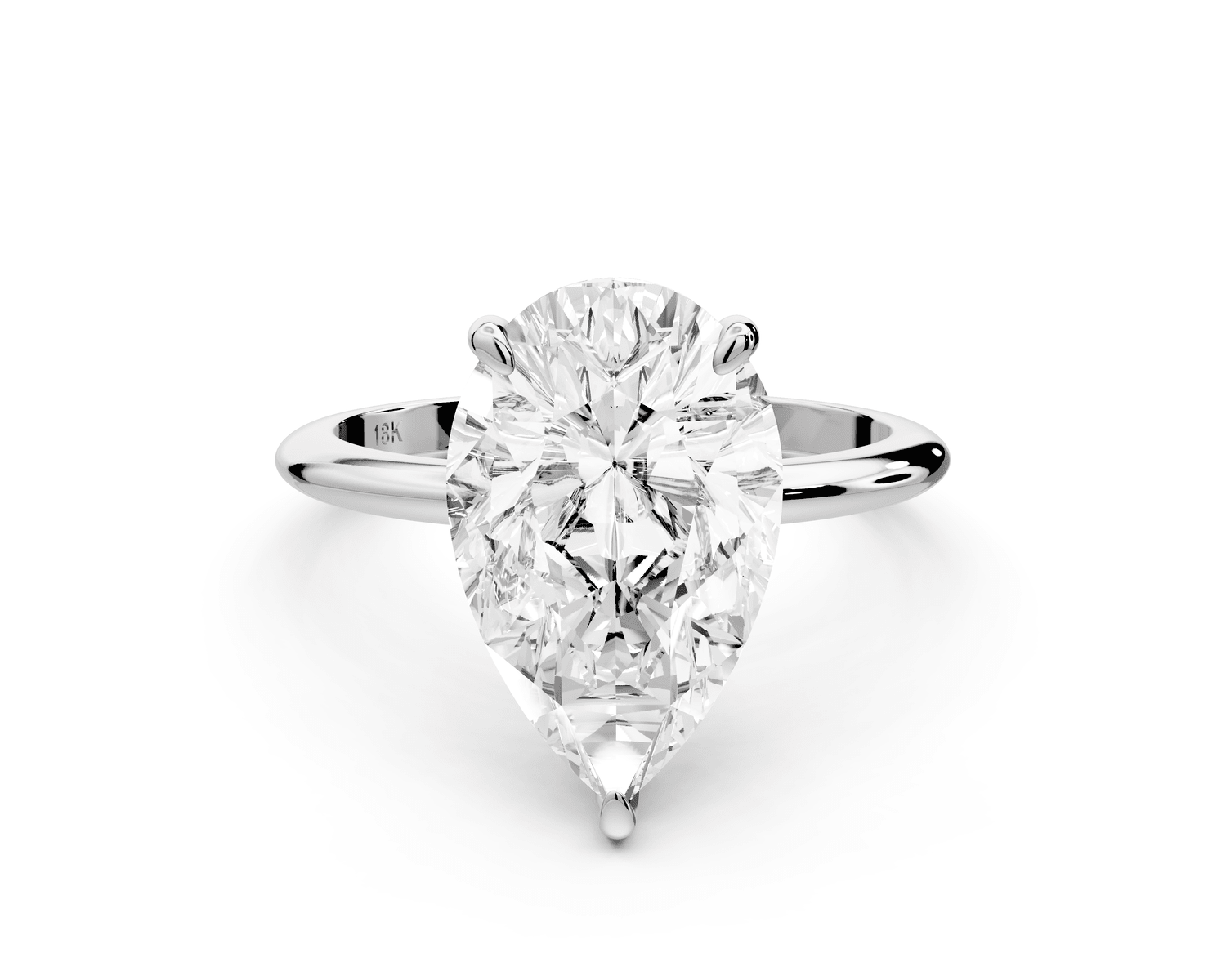 Odessa - 4ct platinum pear Knife Edge Solitaire Engagement Ring - Mr. Alex Jewelry