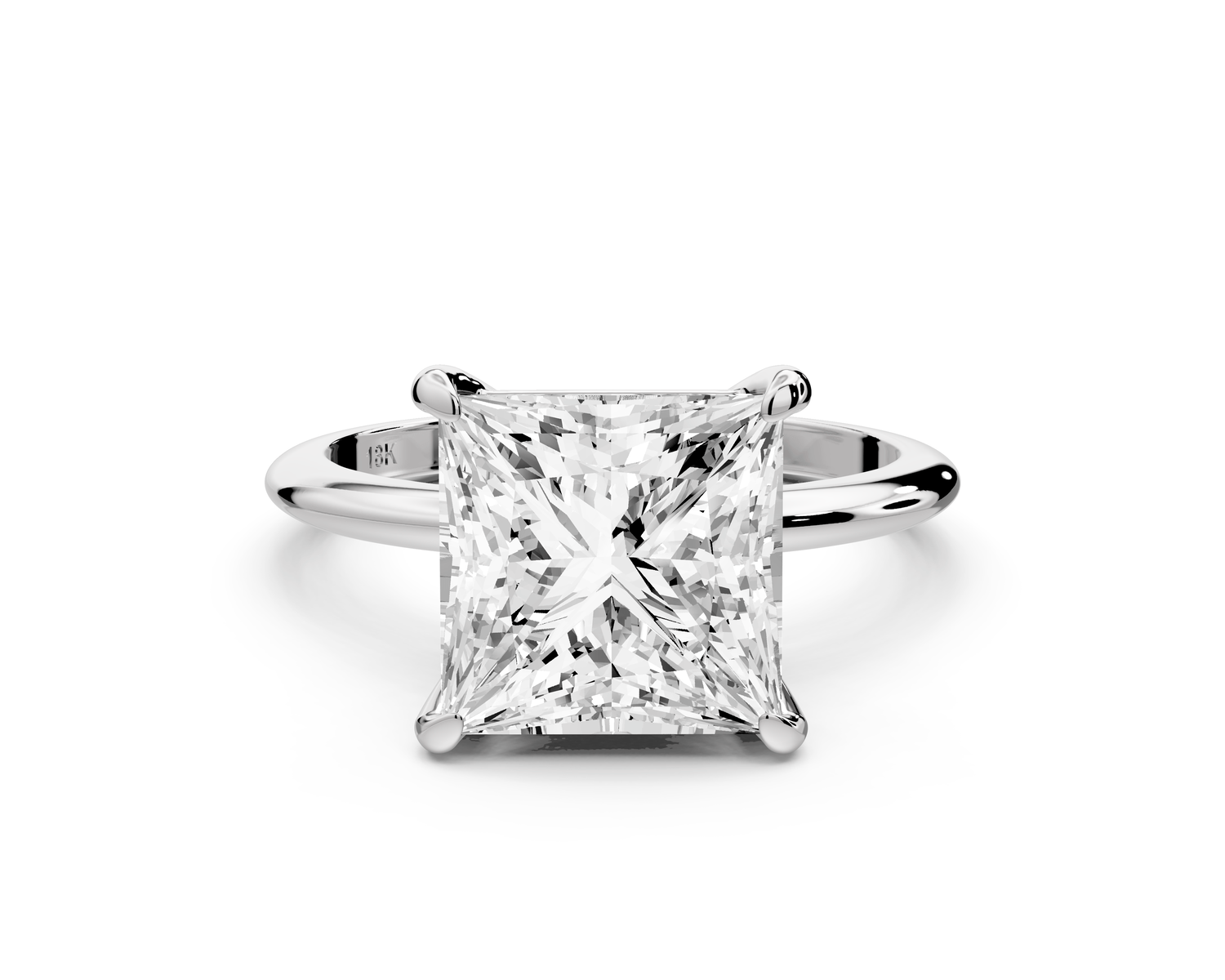 Odessa - 4ct princess Engagement Ring 18k white gold - Mr. Alex Jewelry