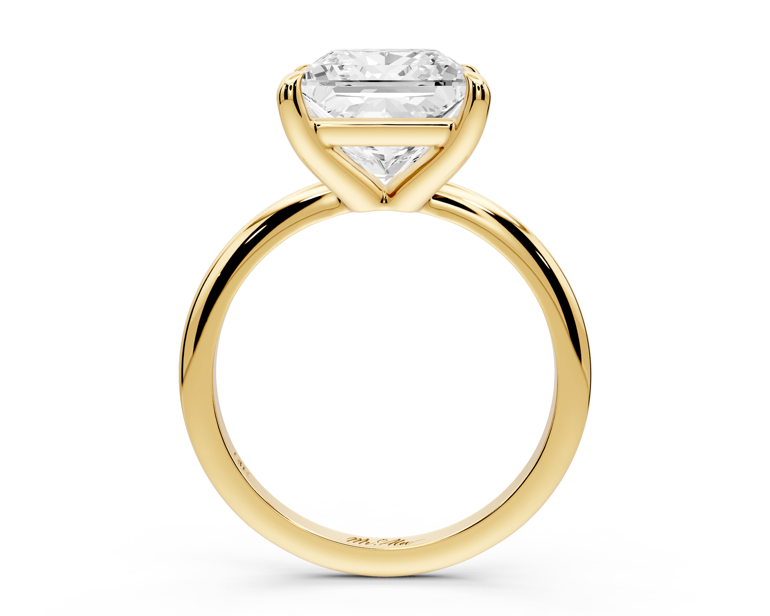 Odessa - 4ct princess Engagement Ring 18k yellow gold - Mr. Alex Jewelry