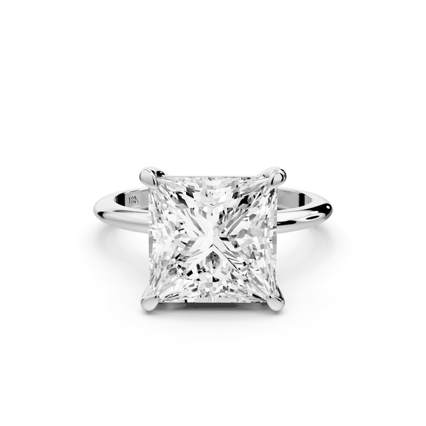 Odessa - 5ct 14k white gold princess Knife Edge Solitaire Engagement Ring - Mr. Alex Jewelry