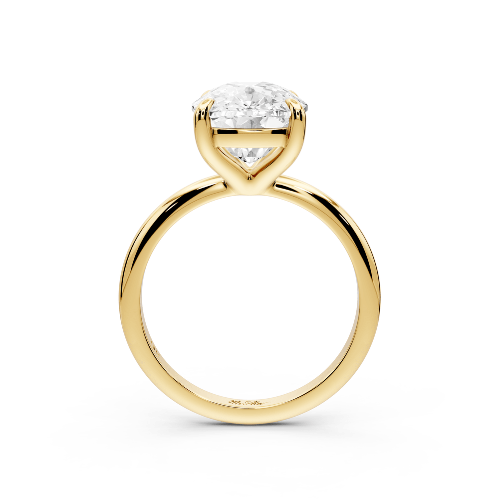 Odessa - 5ct 14k yellow gold Elongated Cushion Knife Edge Solitaire Engagement Ring - Mr. Alex Jewelry