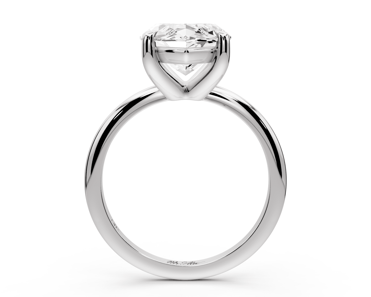Odessa - 5ct 18k white gold marquise Knife Edge Solitaire Engagement Ring - Mr. Alex Jewelry