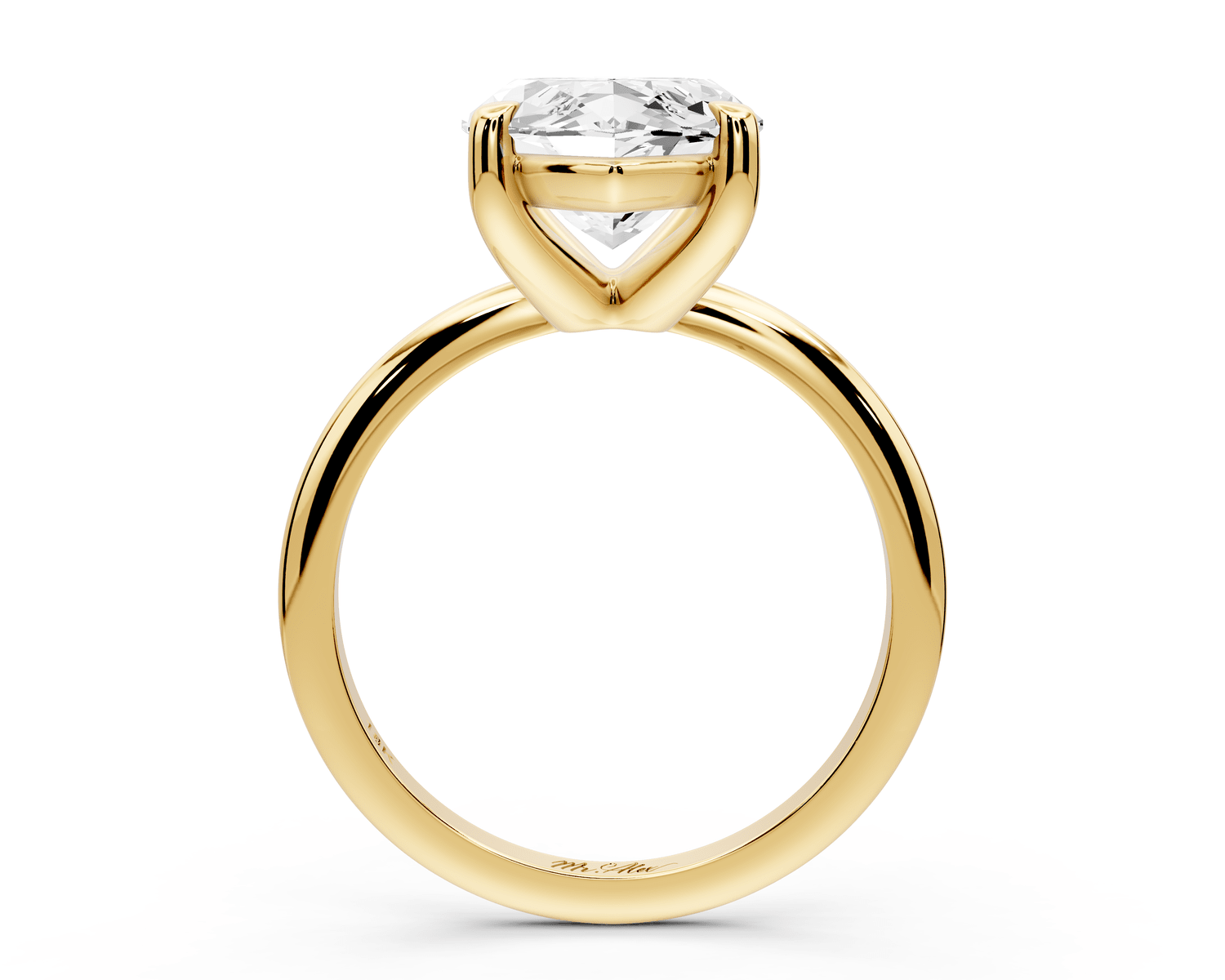Odessa - 5ct 18k yellow gold marquise Knife Edge Solitaire Engagement Ring - Mr. Alex Jewelry