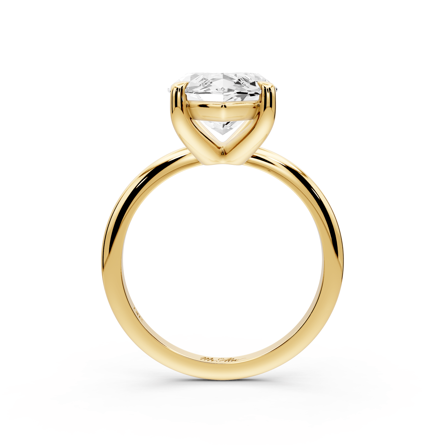 Odessa - 5ct 18k yellow gold marquise Knife Edge Solitaire Engagement Ring - Mr. Alex Jewelry