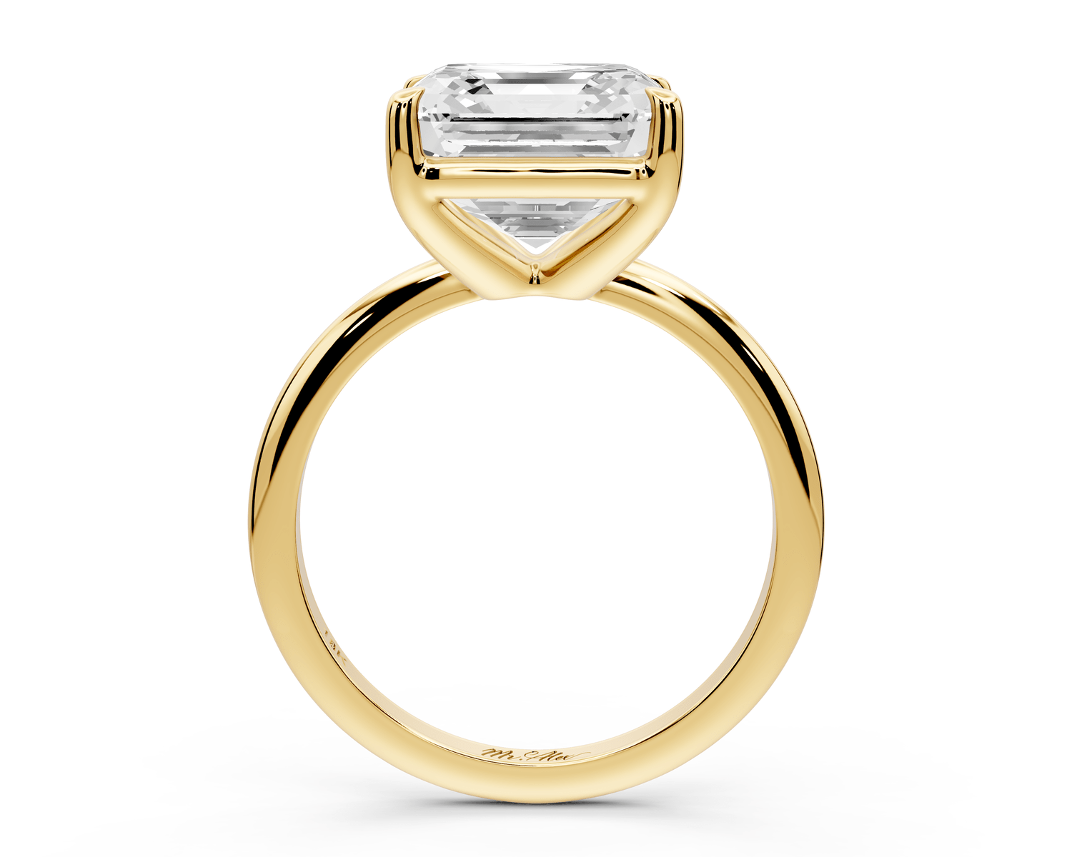 Odessa - 5ct asscher Engagement Ring 18k yellow gold - Mr. Alex Jewelry