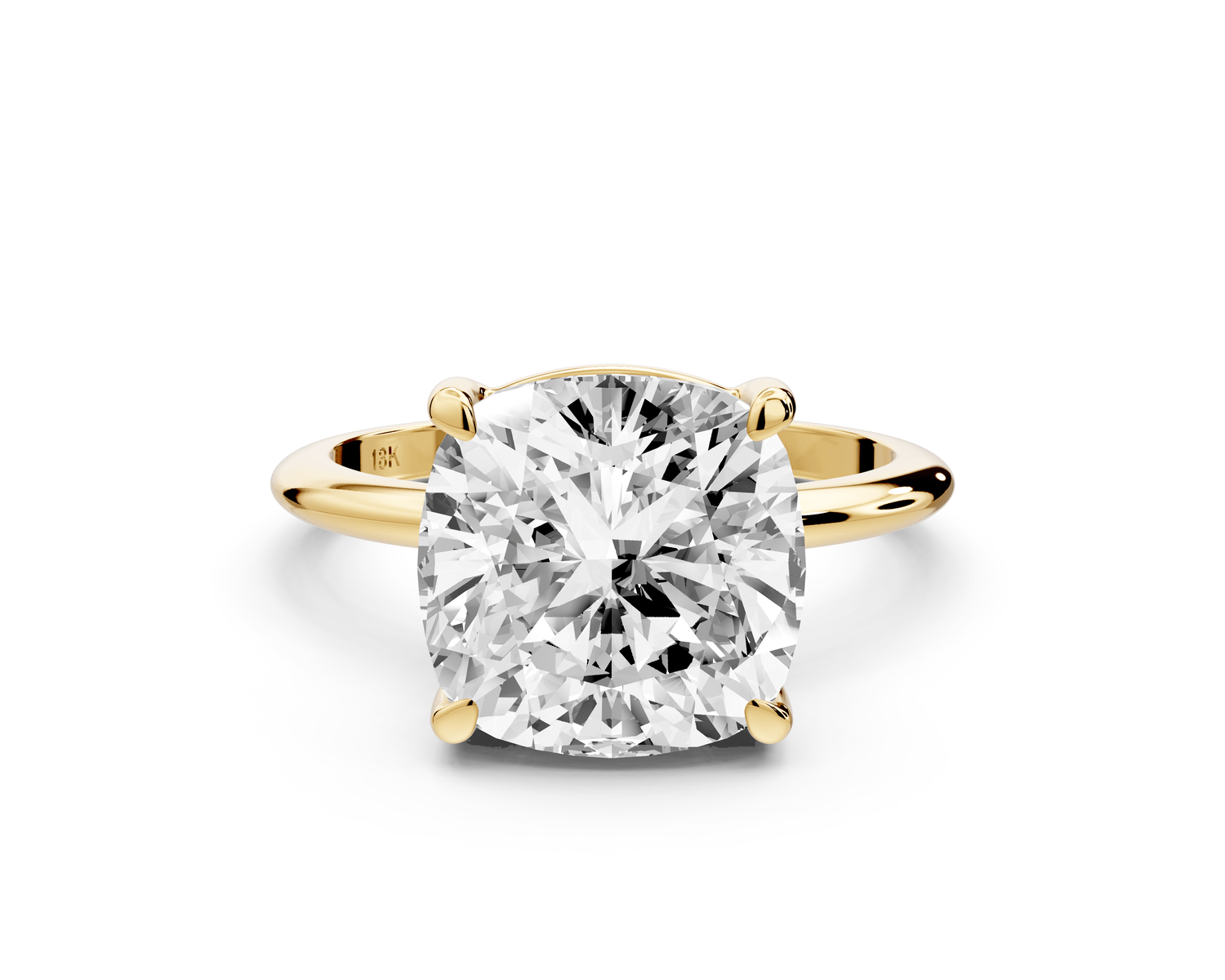 Odessa - 5ct cushion Engagement Ring 18k yellow gold - Mr. Alex Jewelry