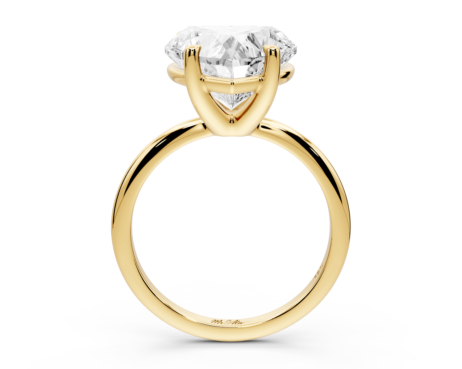 Odessa - 5ct heart Engagement Ring 18k yellow gold - Mr. Alex Jewelry