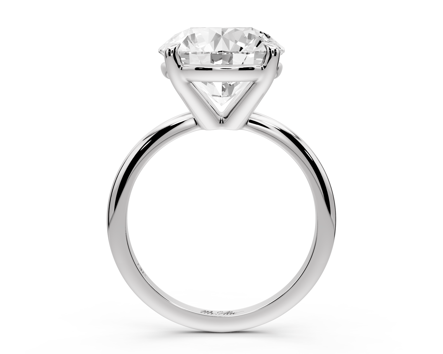 Odessa - 5ct round Engagement Ring 18k white gold - Mr. Alex Jewelry