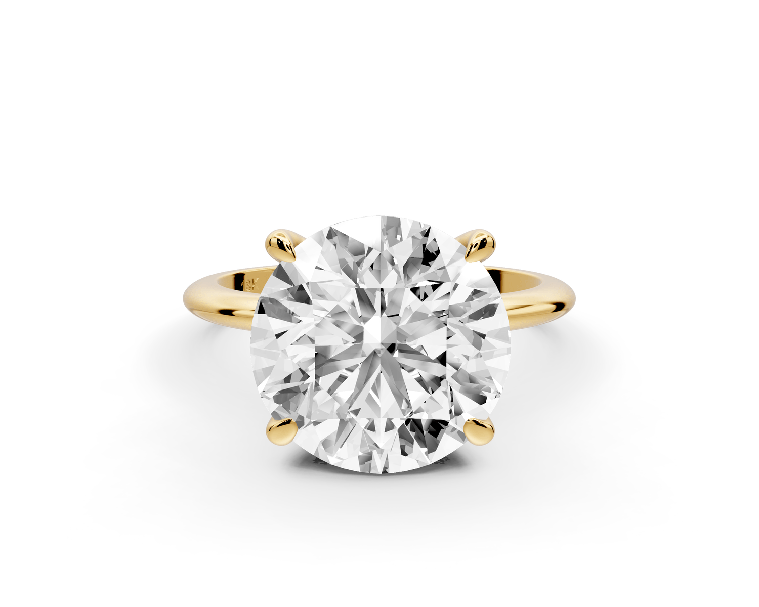 Odessa - 5ct round Engagement Ring 18k yellow gold - Mr. Alex Jewelry