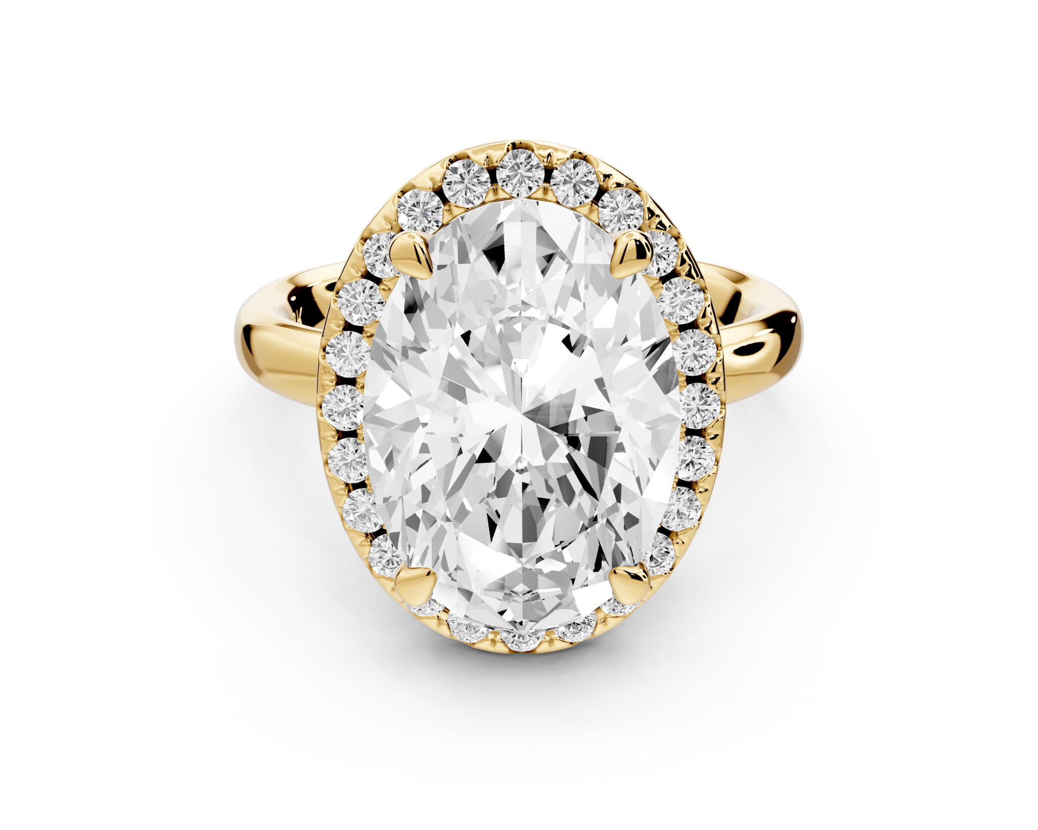 Oval Cut Diamond Halo Engagement Ring (AJ104O) - Mr. Alex Jewelry