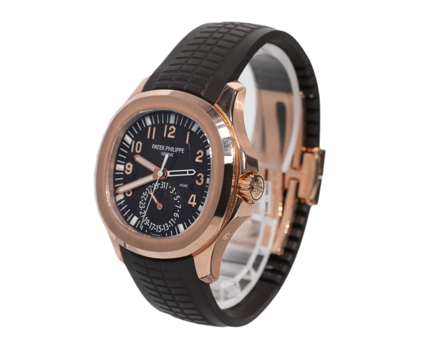 Patek Philippe Aquanaut 40mm Rose Gold Leather Strap Ref:5164R - Mr. Alex Jewelry