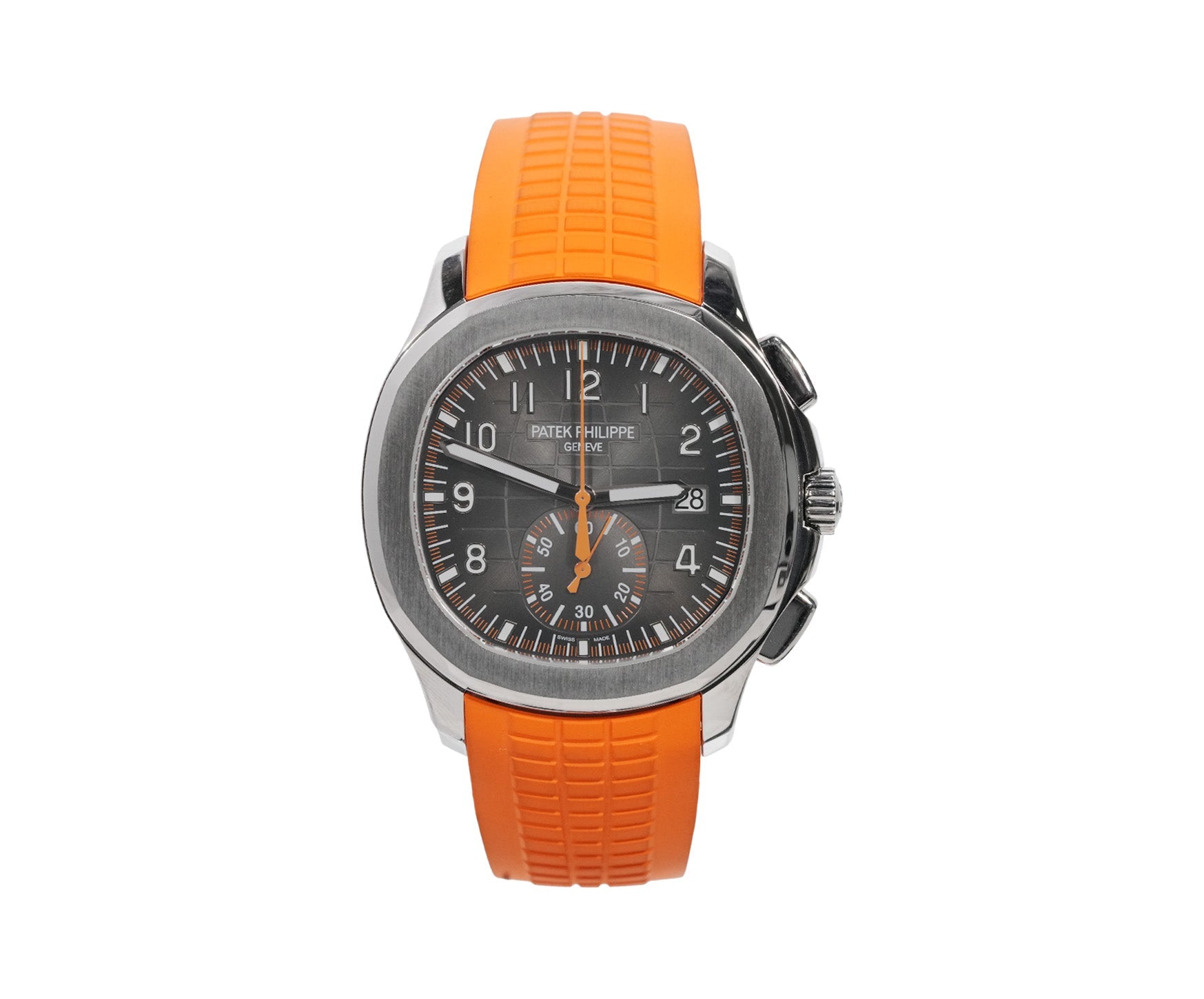 Patek Philippe Aquanaut 40mm Stainless Steel Orange Strap Ref:5968A - Mr. Alex Jewelry