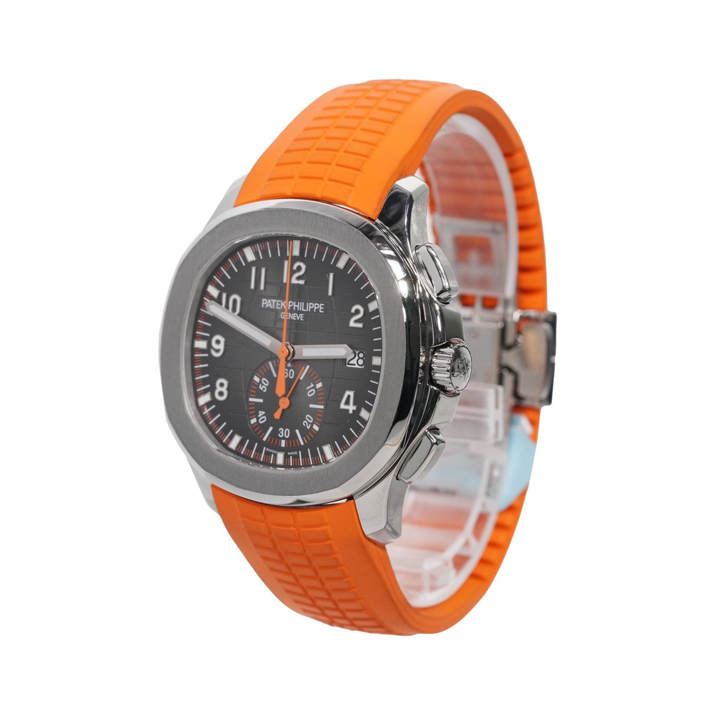 Patek Philippe Aquanaut 40mm Stainless Steel Orange Strap Ref:5968A - Mr. Alex Jewelry