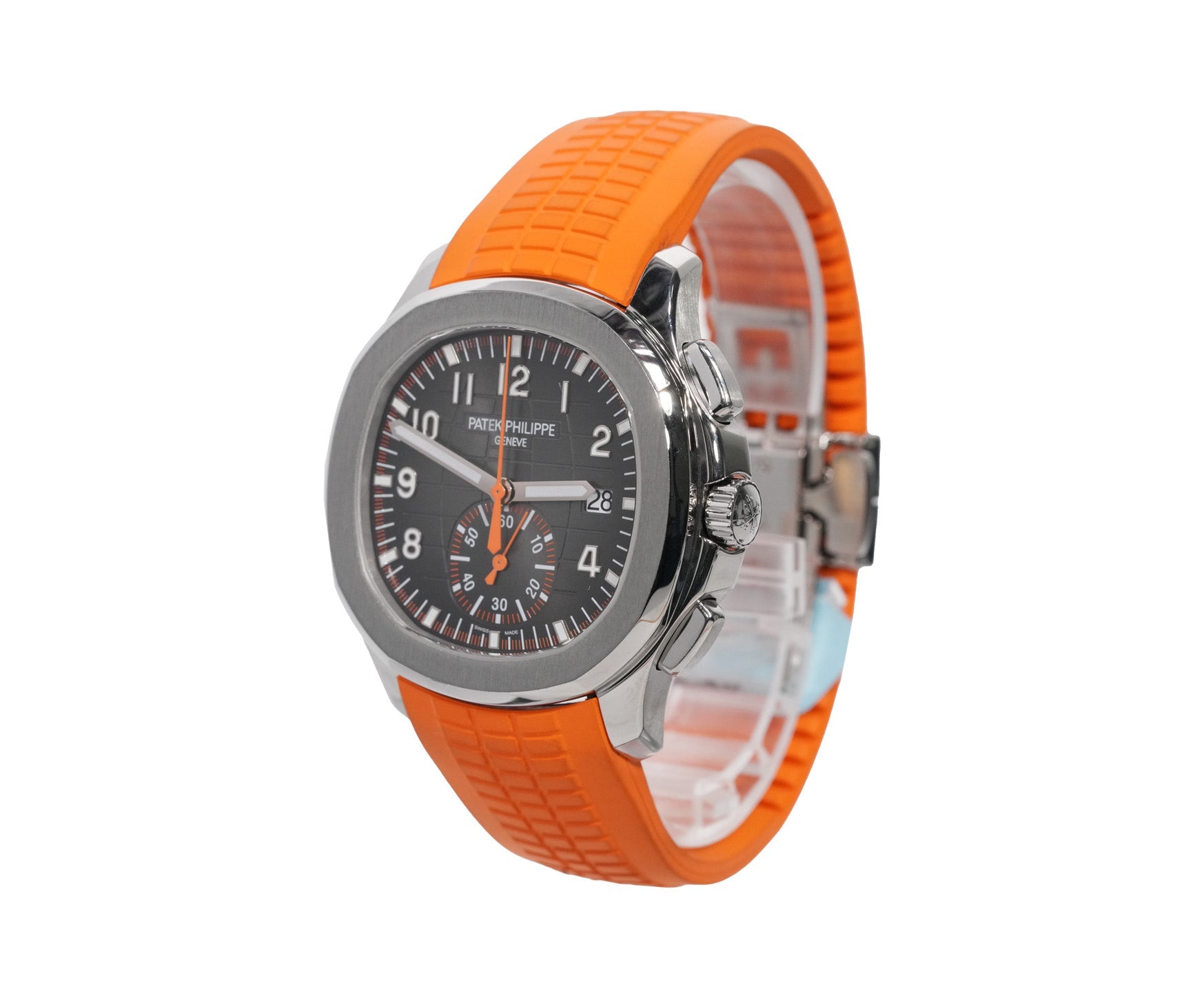 Patek Philippe Aquanaut 40mm Stainless Steel Orange Strap Ref:5968A - Mr. Alex Jewelry