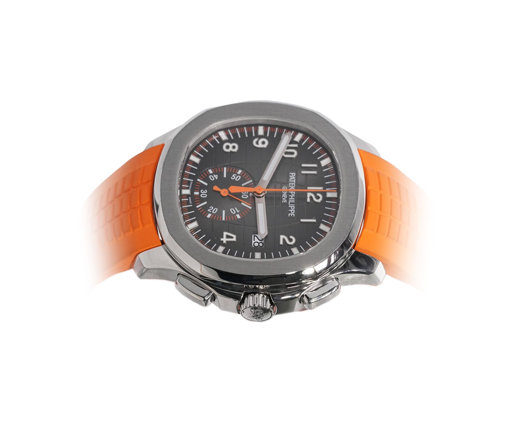 Patek Philippe Aquanaut 40mm Stainless Steel Orange Strap Ref:5968A - Mr. Alex Jewelry