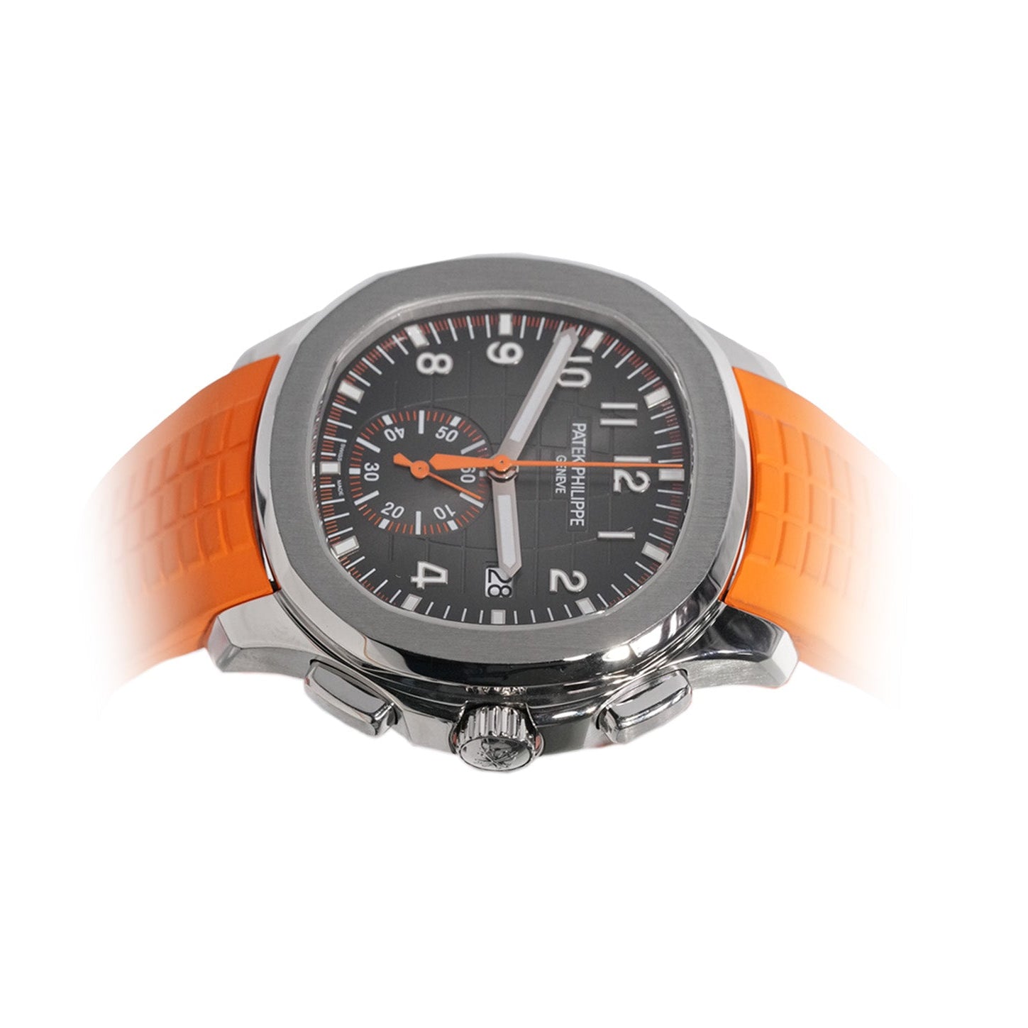 Patek Philippe Aquanaut 40mm Stainless Steel Orange Strap Ref:5968A - Mr. Alex Jewelry