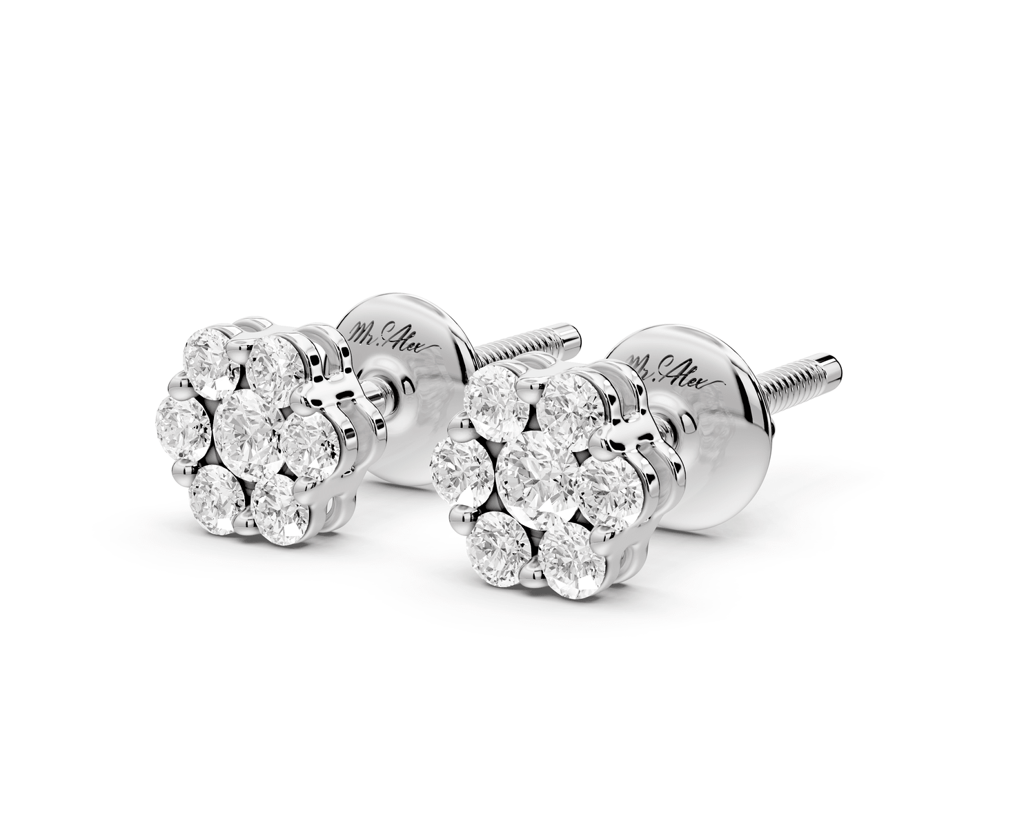 Quinn Earrings White Gold - Mr. Alex Jewelry