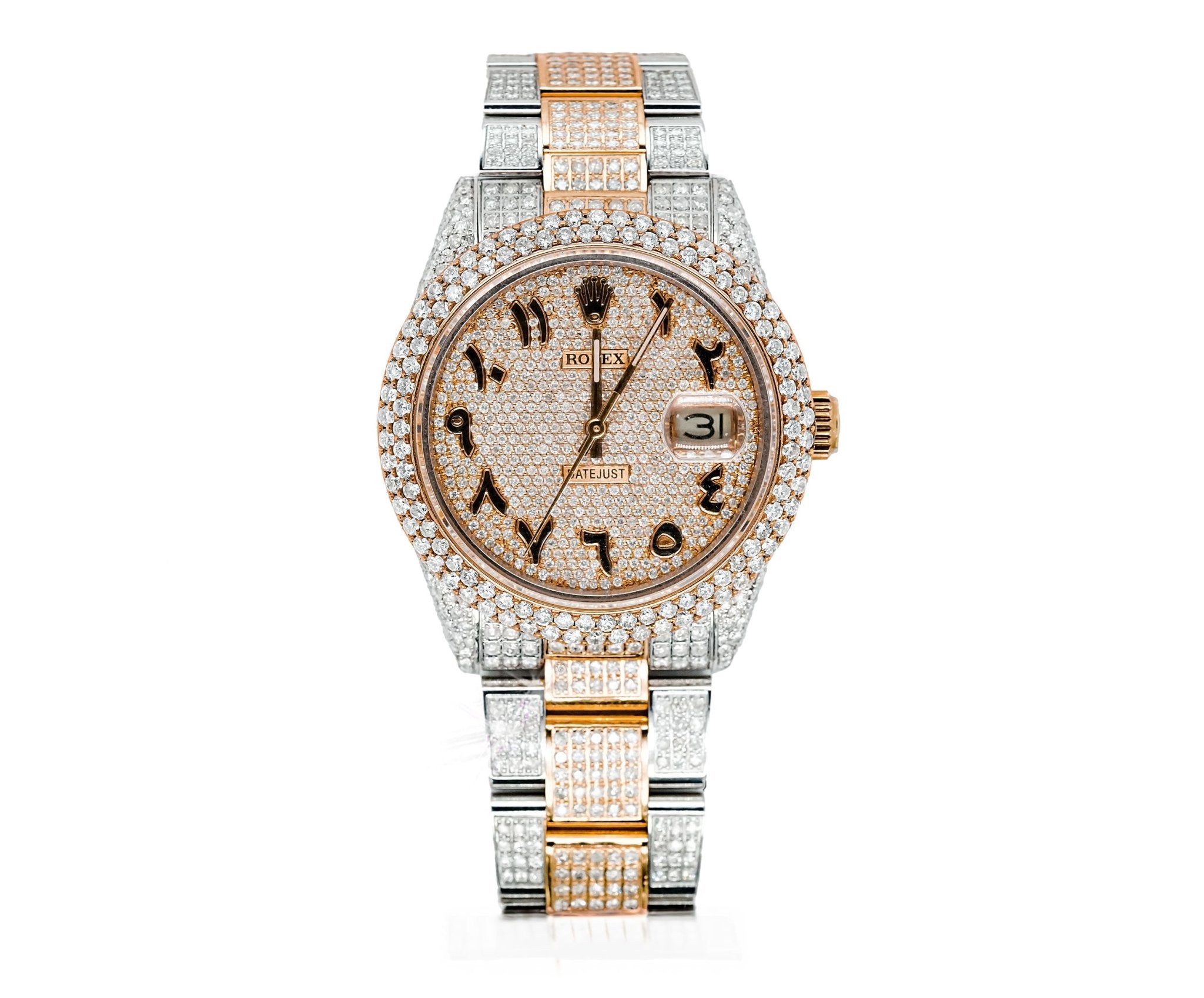 Dial 11 Rolex 36mm Datejust Full Diamonds - Custom Arabic Dial 11.0ct - Watches ...
