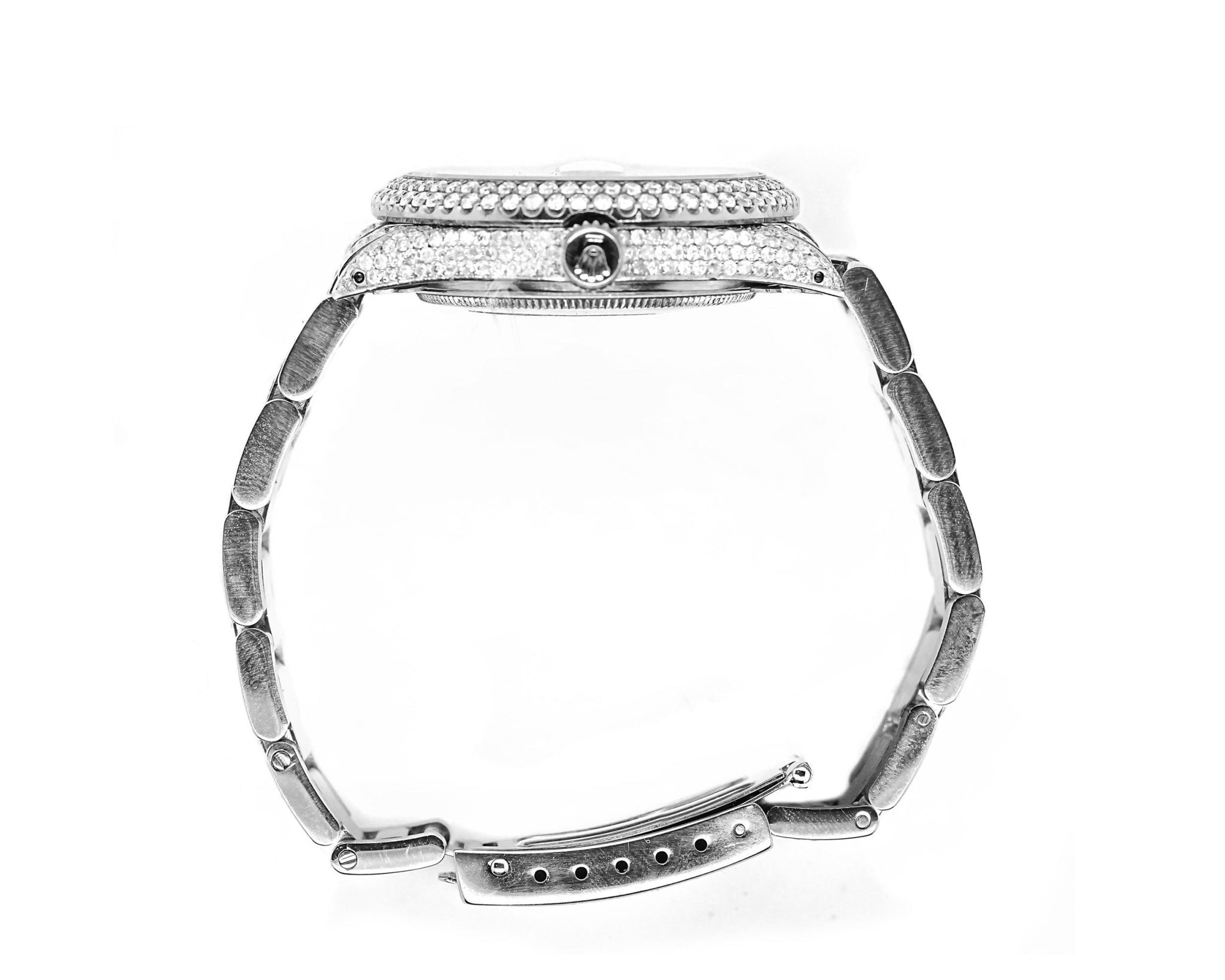 Rolex 36mm Datejust Full Diamonds - Custom Arabic Dial 11.0ct - Mr. Alex Jewelry