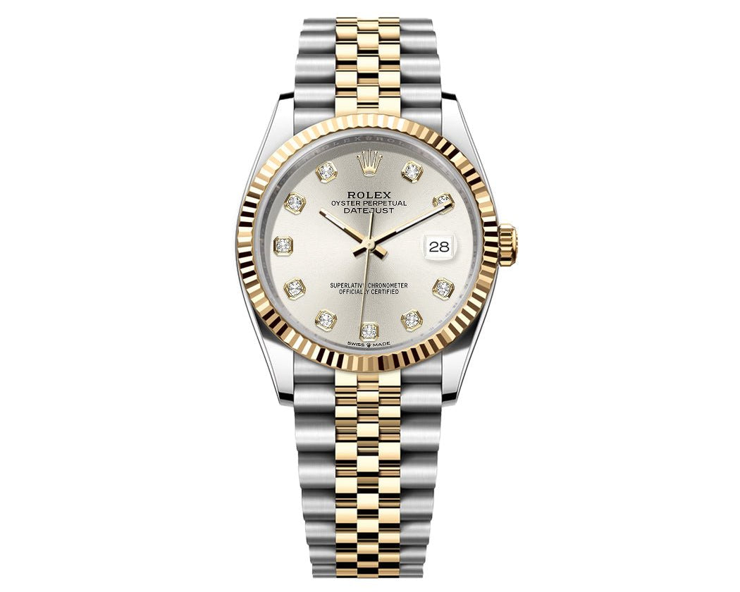 Rolex Date-Just 36mm Jubilee 2 Tone-Silver Dial - Mr. Alex Jewelry