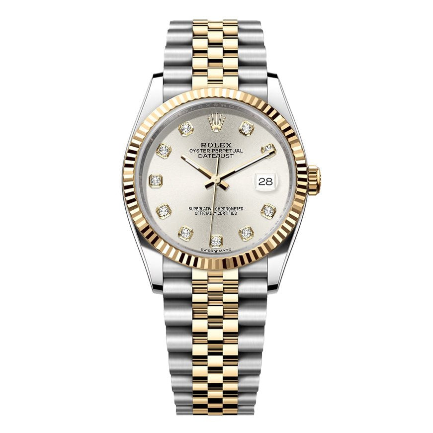 Rolex Date-Just 36mm Jubilee 2 Tone-Silver Dial - Mr. Alex Jewelry