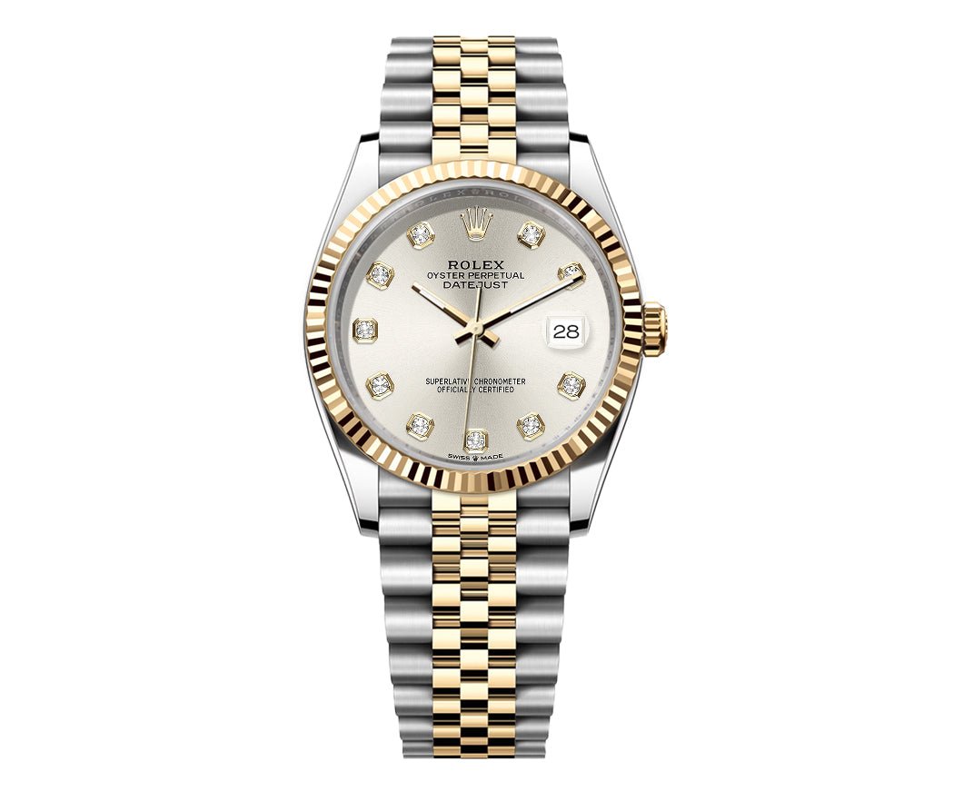 Rolex Date-Just 36mm Jubilee 2 Tone-Silver Dial - Mr. Alex Jewelry