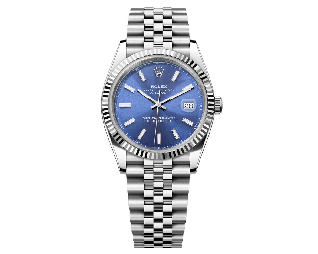 Rolex Date-Just 36mm Jubilee SS - Blue Dial - Mr. Alex Jewelry