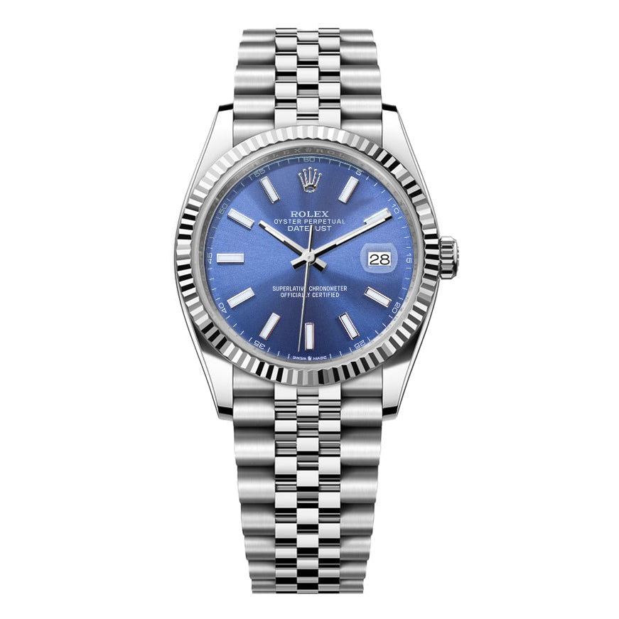 Rolex Date-Just 36mm Jubilee SS - Blue Dial - Mr. Alex Jewelry