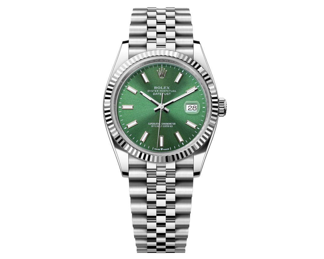 Rolex Date-Just 36mm Jubilee SS - Green Dial - Mr. Alex Jewelry