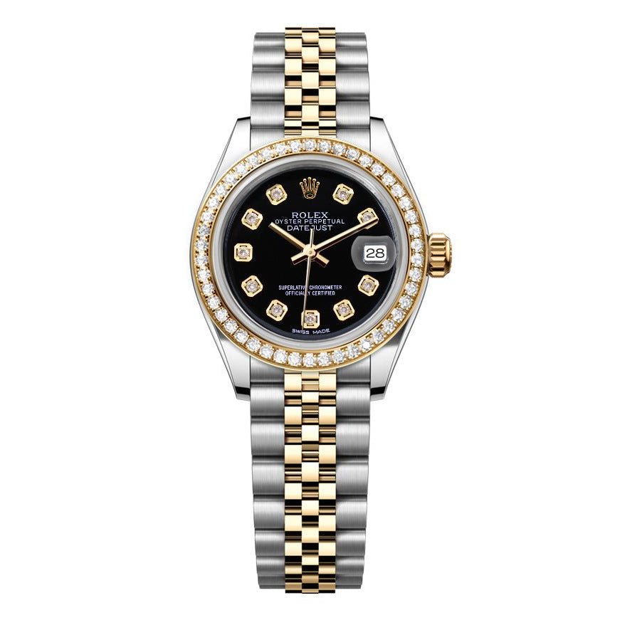 Rolex DateJust 26mm Black Dial-Diamond Bezel 1.50ct - Mr. Alex Jewelry