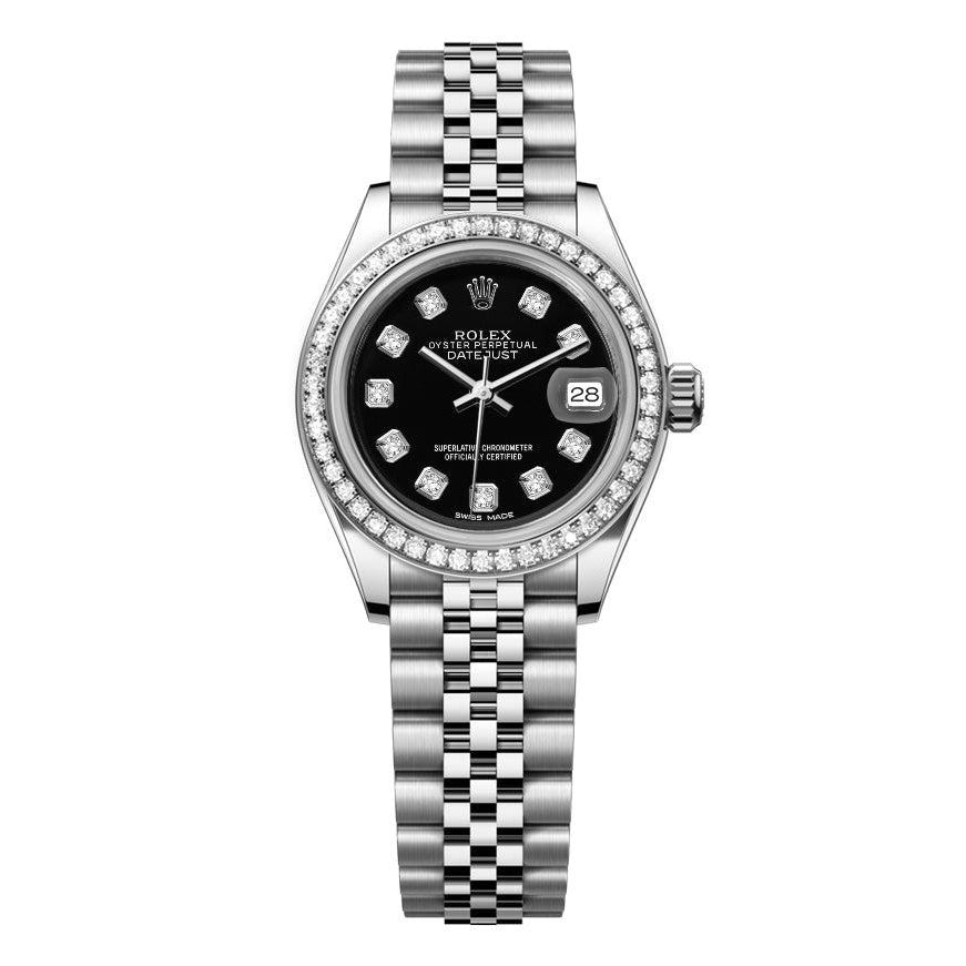 Rolex DateJust 26mm Black Dial - Diamond Bezel 1.50ct - Mr. Alex Jewelry