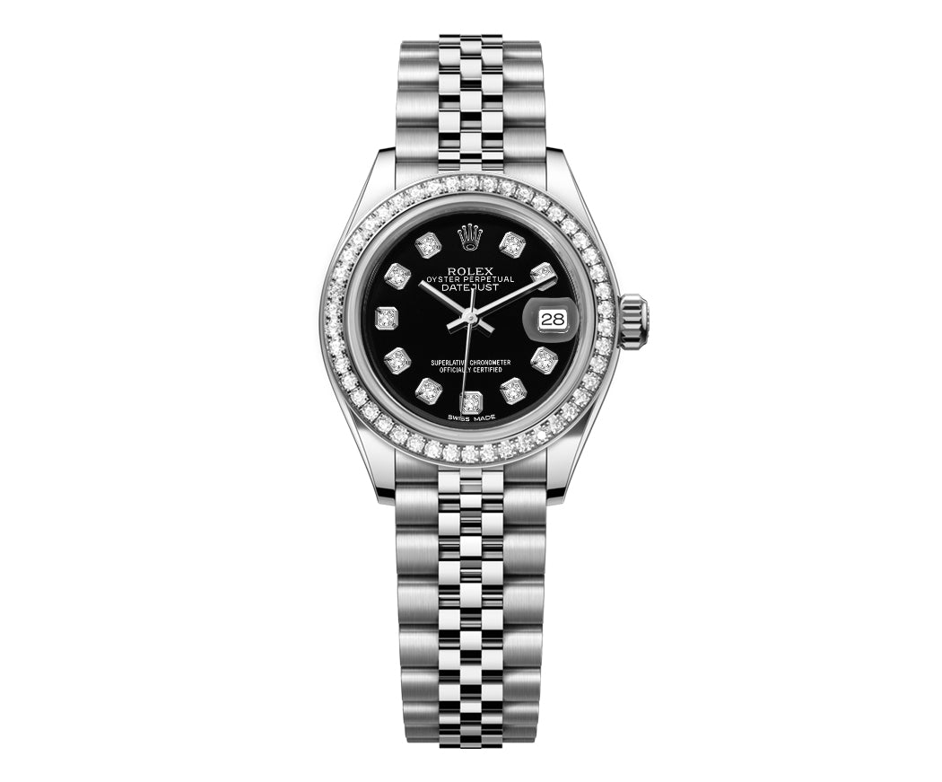 Rolex DateJust 26mm Black Dial - Diamond Bezel 1.50ct - Mr. Alex Jewelry