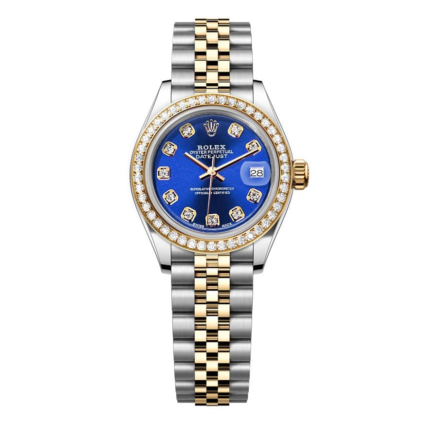 Rolex DateJust 26mm Blue Gem Dial - Diamond Bezel 1.50ct - Mr. Alex Jewelry